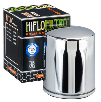 Obrazek HIFLO Filtr oleju HF170C chromowany Harley-Davidson