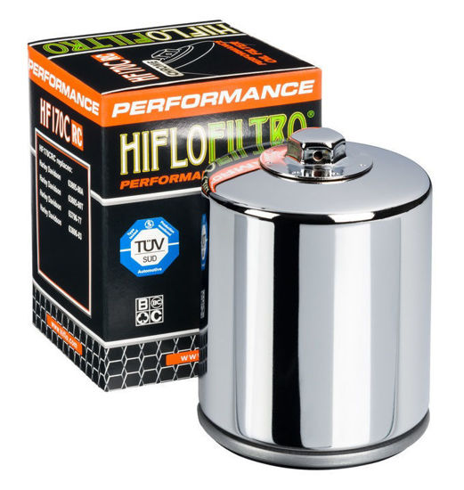 Obrazek HIFLO Filtr oleju HF170CRC Racing Performance chromowany Harley-Davidson