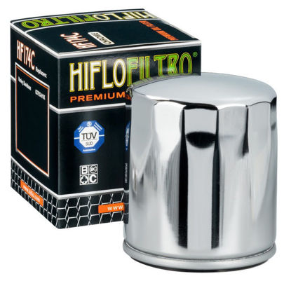 Obrazek HIFLO Filtr oleju HF174C chromowany Harley-Davidson