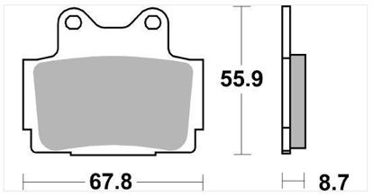 Obrazek 570HF Klocki hamulcowe SBS 570 HF ceramic kolor czarny