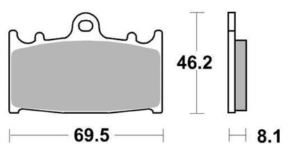 Obrazek 631HF Klocki hamulcowe SBS 631 HF ceramic kolor czarny