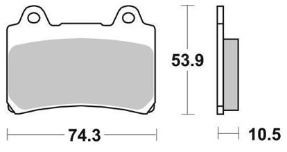 Obrazek 590HF Klocki hamulcowe SBS 590 HF ceramic kolor czarny