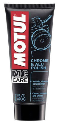 Obrazek Motul E6 Chrome & Alu Polish 100 ml Pasta do polerowania elementów chromowanych i aluminiowych