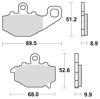 Obrazek 775CM56 Klocki hamulcowe Braking 775 sintered tylne ZZR ZR ZX-6R ZX-9R ZX-10R ER-6F ER-6N KLE