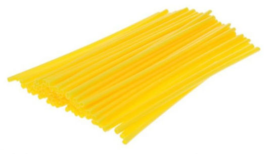 Obrazek Nakładki na szprychy długość 240 mm kolor ŻÓŁty 72 szt osłona szprych