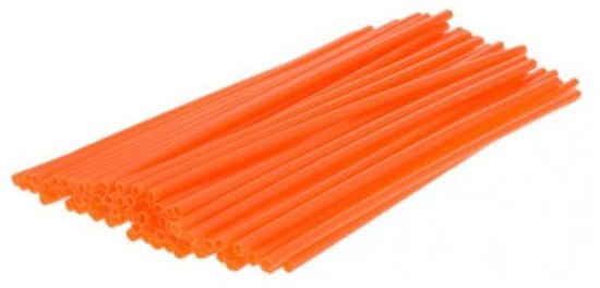 Obrazek Nakładki na szprychy długość 240 mm kolor POMARAŃCZOWY 72 szt osłona szprych