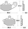 Obrazek 687LS Klocki hamulcowe SBS 687 LS sinter kolor złoty ZZR ZR ZX-6R ZX-9R ZX-10R ER-6f ER-6N KLE