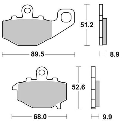 Obrazek 687LS Klocki hamulcowe SBS 687 LS sinter kolor złoty ZZR ZR ZX-6R ZX-9R ZX-10R ER-6f ER-6N KLE