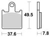 Obrazek 838HS Klocki hamulcowe SBS 838 HS sinter kolor złoty KAWASAKI ZX-6R 07-, Z 750 R 11-12, Z 1000 07-09, GTR 1400 07-, ZZR 1400 06-