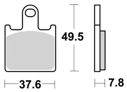 Obrazek 838HS Klocki hamulcowe SBS 838 HS sinter kolor złoty KAWASAKI ZX-6R 07-, Z 750 R 11-12, Z 1000 07-09, GTR 1400 07-, ZZR 1400 06-