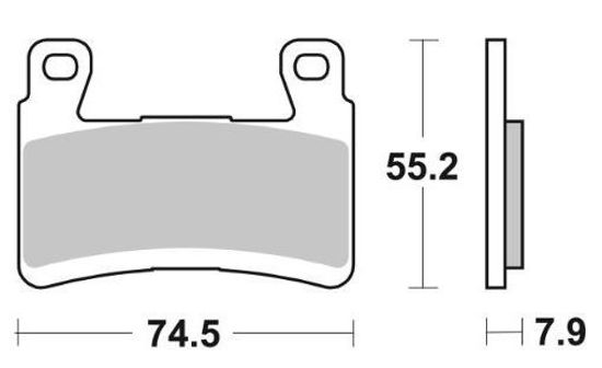 Obrazek 894HS Klocki hamulcowe SBS 894 HS sinter kolor złoty KAWASAKI ZX-6R 636 Ninja 13-