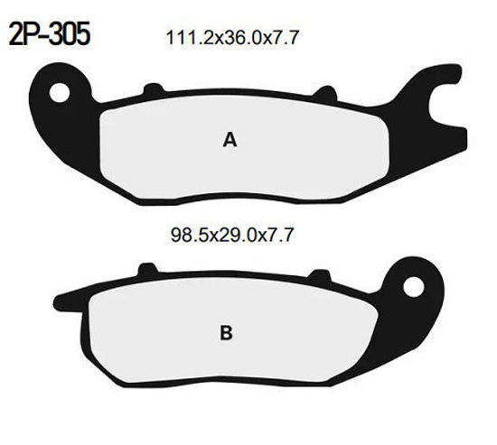 Obrazek 305NS Klocki hamulcowe NISSIN 2P-305NS Semi-metallic 2P305NS
