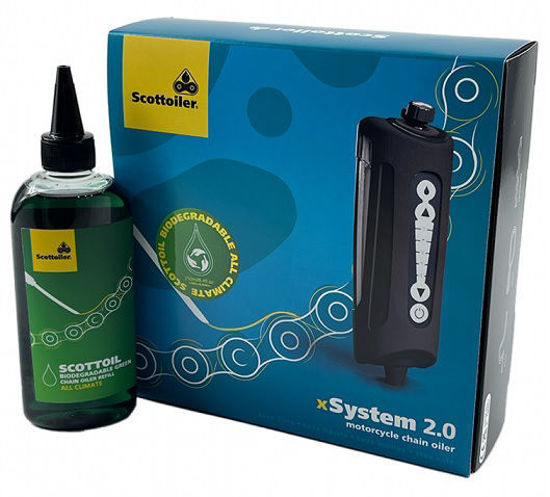 Obrazek Zestaw smarujący łańcuch Scottoiler X-System 3.0+ automatyczna olejarka sterowana elektronicznie Bluetooth