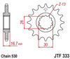 Obrazek JTF333,16 JT Zębatka przednia 333 16 zębów JTF333.16