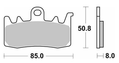 Obrazek 900HS Klocki hamulcowe SBS 900 HS sinter kolor złoty Ducati Aprilia Harley