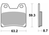 Obrazek 770LS Klocki hamulcowe SBS 770 LS sinter kolor złoty YAMAHA FZS 1000, XJR 1300 tylne