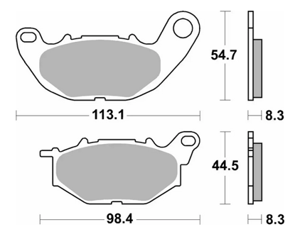 Obrazek 931HS Klocki hamulcowe SBS 931 HS sinter kolor złoty YAMAHA YZF-R25 15-, YZF-R3 15-, MT-25 16-, MT-03 16- przód