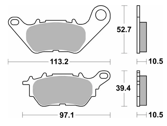 Obrazek 932HF Klocki hamulcowe SBS 932 HF ceramic kolor czarny YAMAHA YZF-R25 15-, YZF-R3 15-, MT-25 16-, MT-03 16- tył