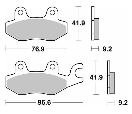 Obrazek 688HF Klocki hamulcowe SBS 688 HF ceramic kolor czarny HONDA XLV 125 Varadero 01-11 przód