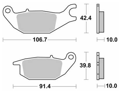 Obrazek 784HF Klocki hamulcowe SBS 784 HF ceramic kolor czarny HONDA XLV 125 Varadero 01-11 tył