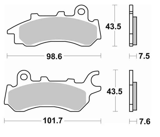 Obrazek 958HF Klocki hamulcowe SBS 958 HF ceramic kolor czarny HONDA CB 125 F 17-21 przód