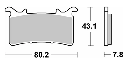 Obrazek 985HS Klocki hamulcowe SBS 985 HS sinter kolor złoty HONDA CBR 1000 RR-R Fireblade 20-23