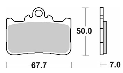 Obrazek 994HS Klocki hamulcowe SBS 994 HS sinter kolor złoty HONDA CB 500 F/X/R 22-, CBR 500 R 22-, CB 750 Hornet 23- przód