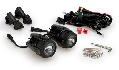 Obrazek 3489N PUIG Reflektory halogenowe Halogeny LED czarne z mocowanie 21 - 25 mm